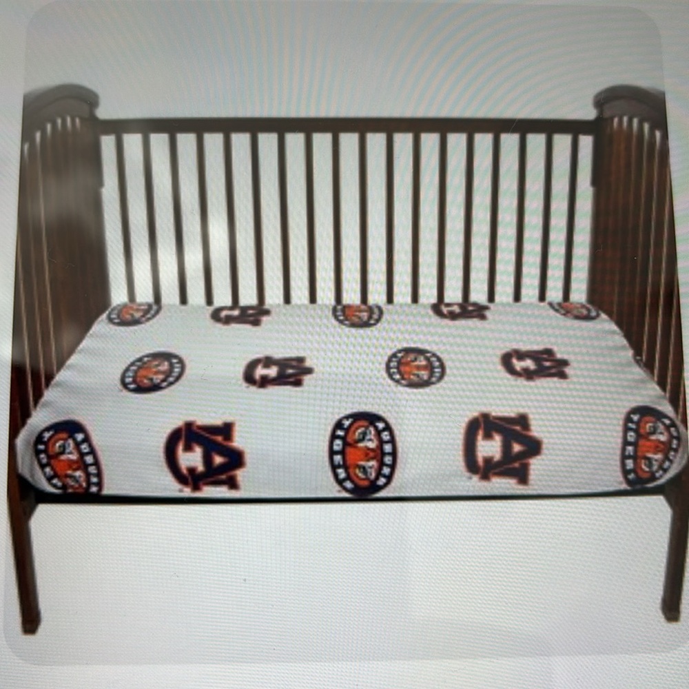 Collegecovers Auburn Tigers Fitted Crib Sheet